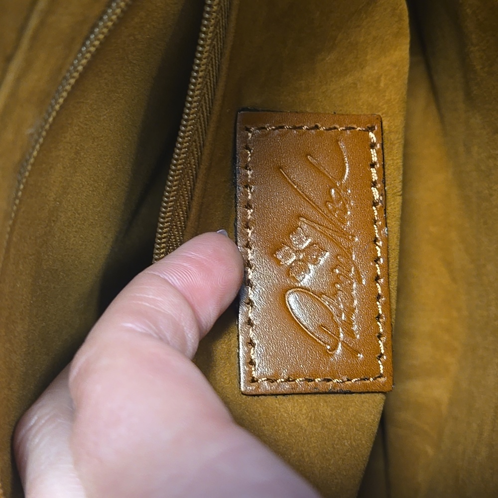 Patricia Nash Calvi Sage Green Leather Satchel Bag - Classic Strap - Picture 5 of 6